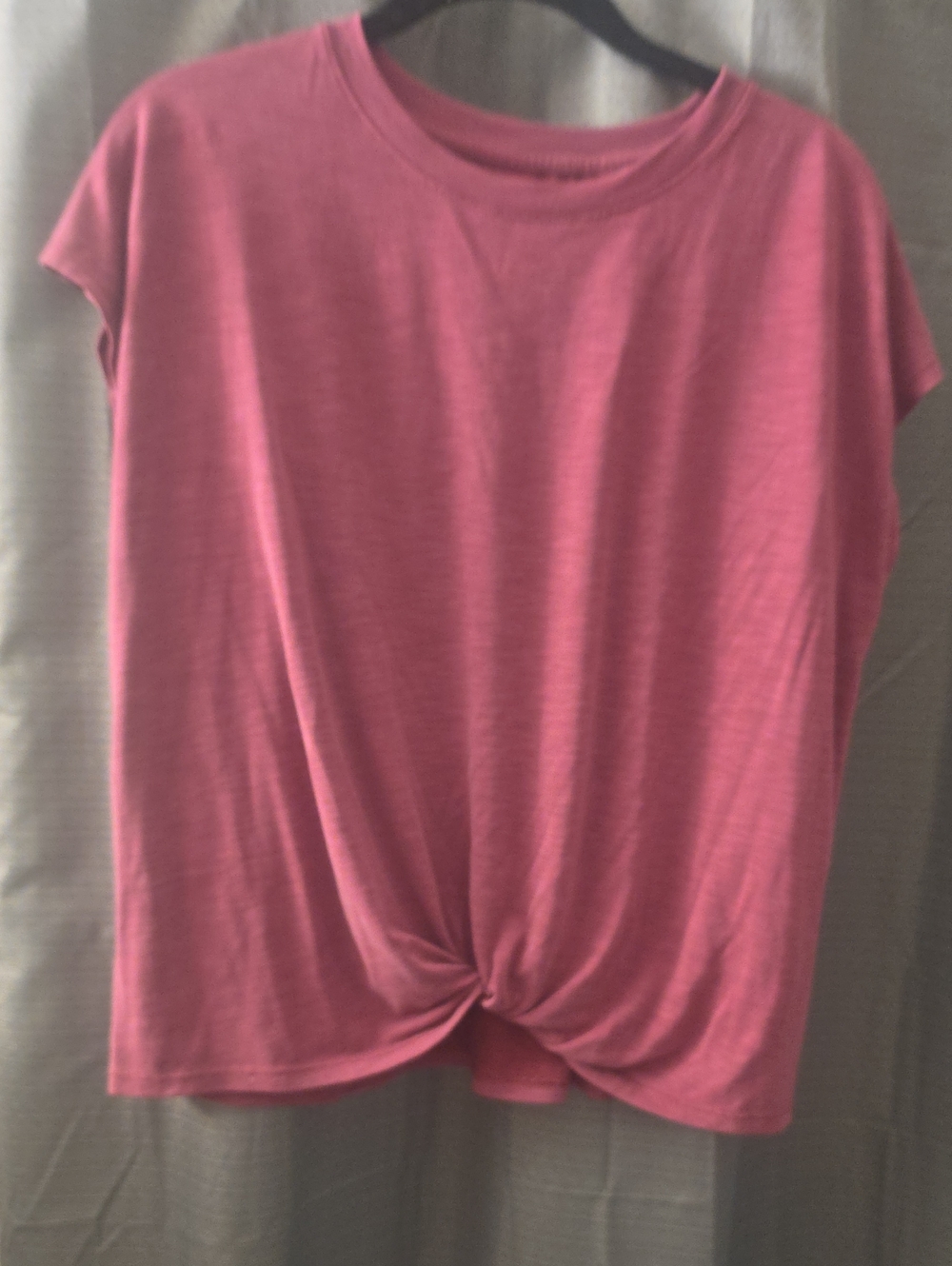 Women’s Knot Front Short Sleeve Top - Pink